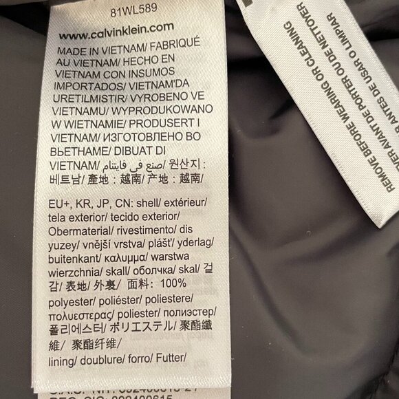 Calvin Klein Long Down Puffer Jacket sz XS - Picture 8 of 15